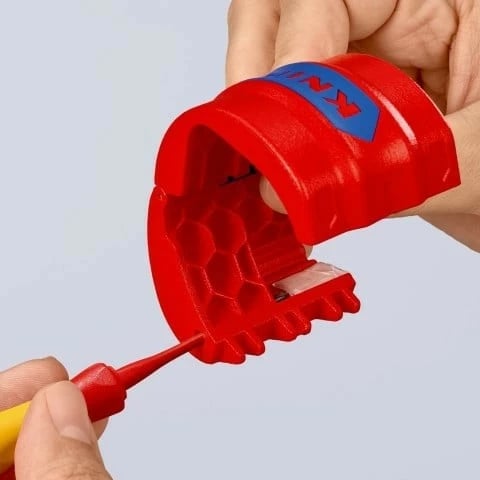 Prerës kabllosh Knipex BiX, plastikë/çelik inox, 5 cm, kuq