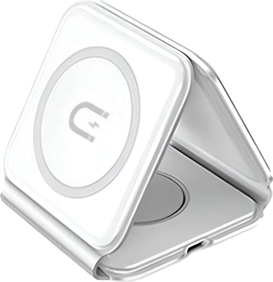 Karikues induktiv 3-në-1 Dudao A11N, 15W, me kabllo USB-C/USB-C, Bardhë