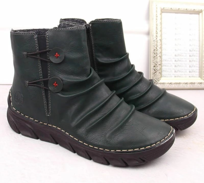 Çizme për femra Rieker, të gjelbra