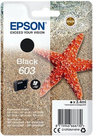 Toner Epson C13T03U14020, Standard Yield, 3.4 ml, e zezë