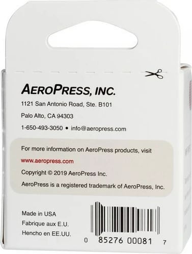Filtra letre për kafe AeroPress, 350 copë, të bardhë