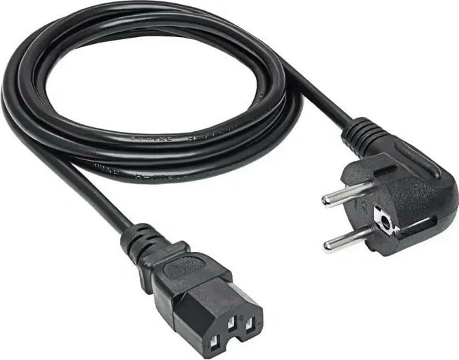 Kabllo rryme Akyga AK-UP-08, CEE 7/7 në IEC C15, 1.8m, e zezë