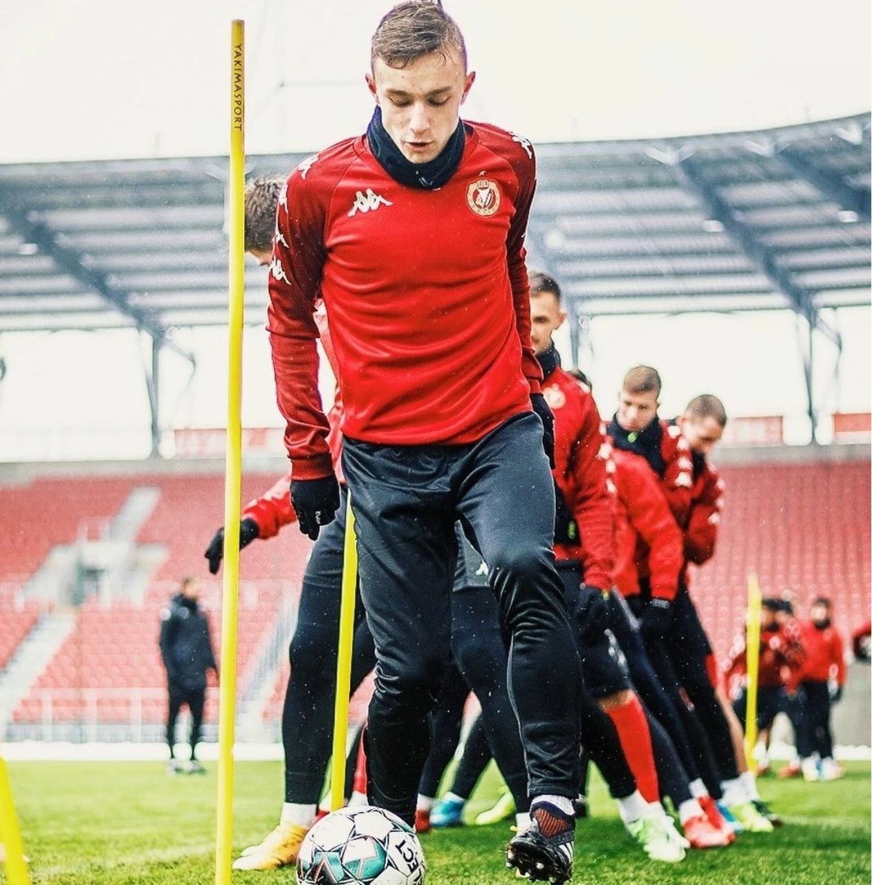 Shtyllë trajnimi Yakima Sport, futboll, kaltër