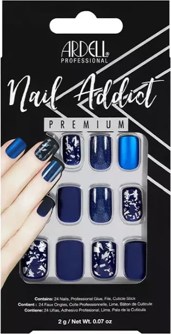 Thonj artificialë Ardell Nail Addict Matte Blue unisex