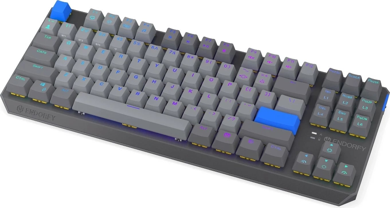 Tastierë mekanike wireless Endorfy Thock V2 TKL, RGB, 87 taste, gri