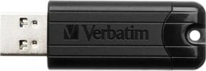 Pendrive Verbatim PinStripe 128GB, USB 3.0, e zezë