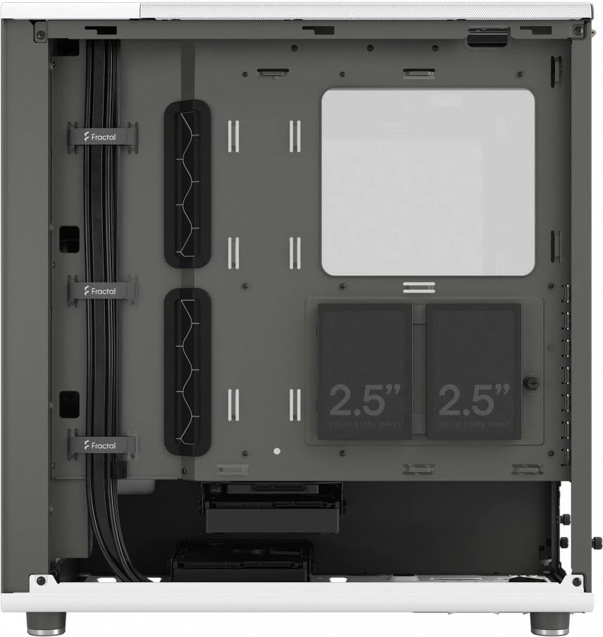 Kasë Fractal Design North Chalk White TG Clear Tint, ATX, xham i temperuar, e bardhë