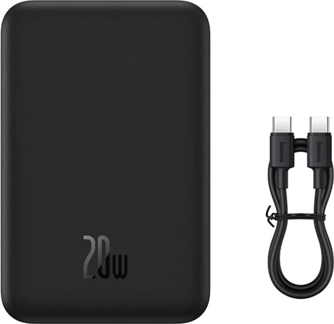 Powerbank Baseus Magnetic Mini 20000mAh, 20W, MagSafe, e zezë