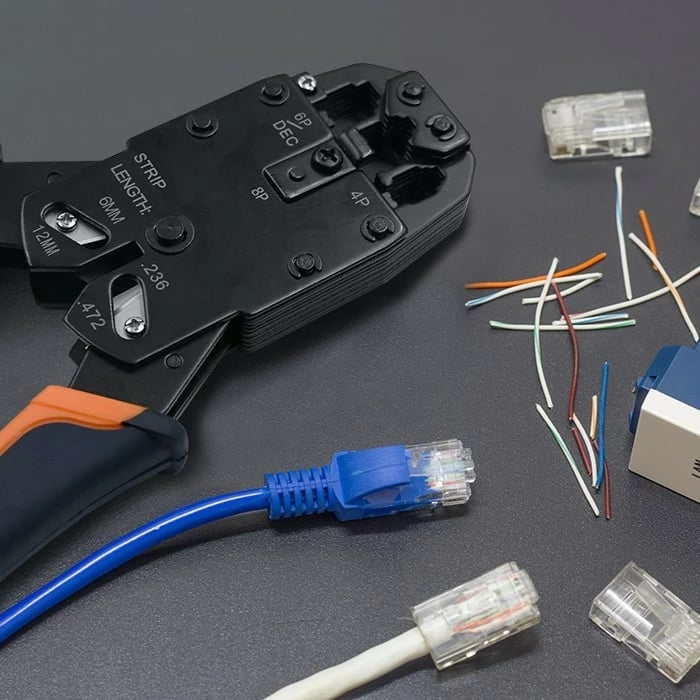 Set lidhës RJ45 Qoltec 54548, pass-through, CAT6, FTP, 100 copë