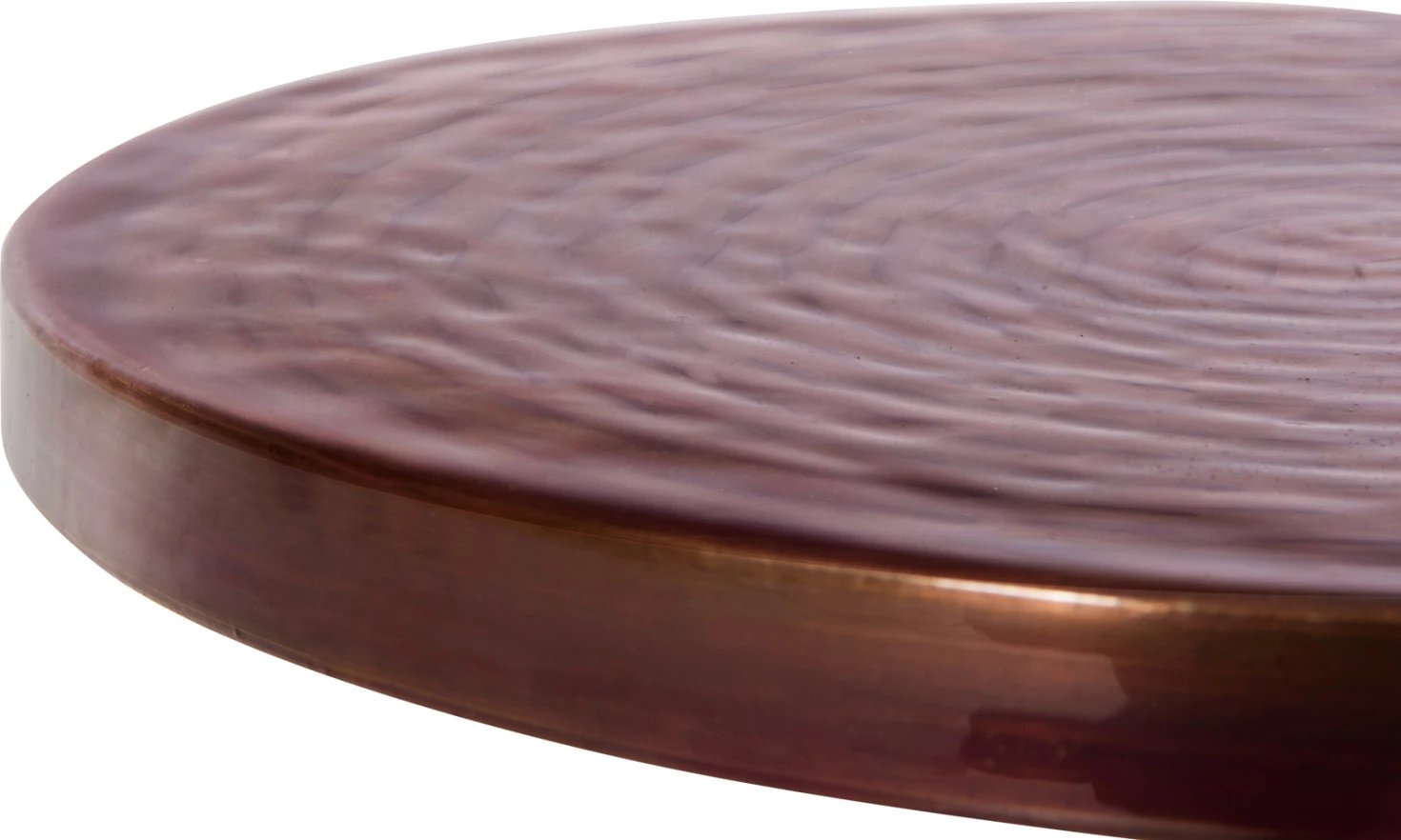 Tavolinë anësore Bombay FH4251.06 metalike, ngjyrë bakri, Φ25.5x51.5H cm