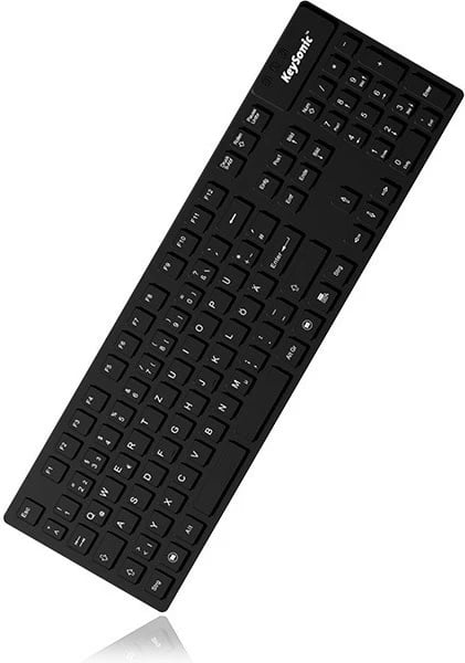 Kasë tastierë KeySonic KSK-8030IN, 105 taste, USB, IP68, e zezë