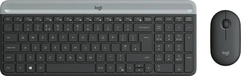 Komplet wireless Logitech MK470, QWERTY, Maus përfshirë, Graphite