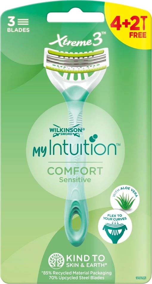 Brisqe të disponueshme për femra Wilkinson My Intuition Xtreme3 Comfort Sensitive, 6 copë