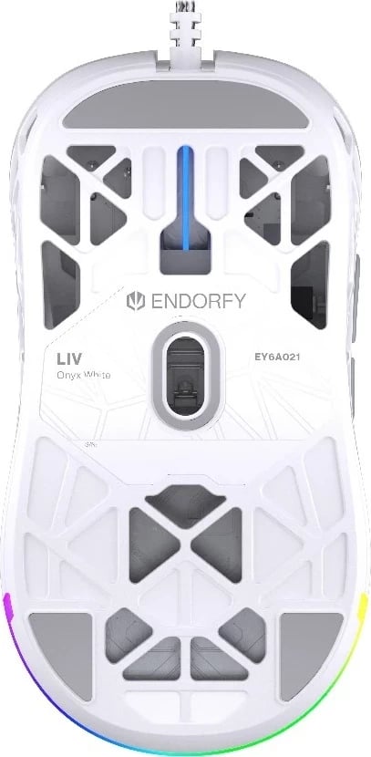 Maus gaming ENDORFY LIV Onyx White EY6A021, me kabllo, ARGB, i bardhë
