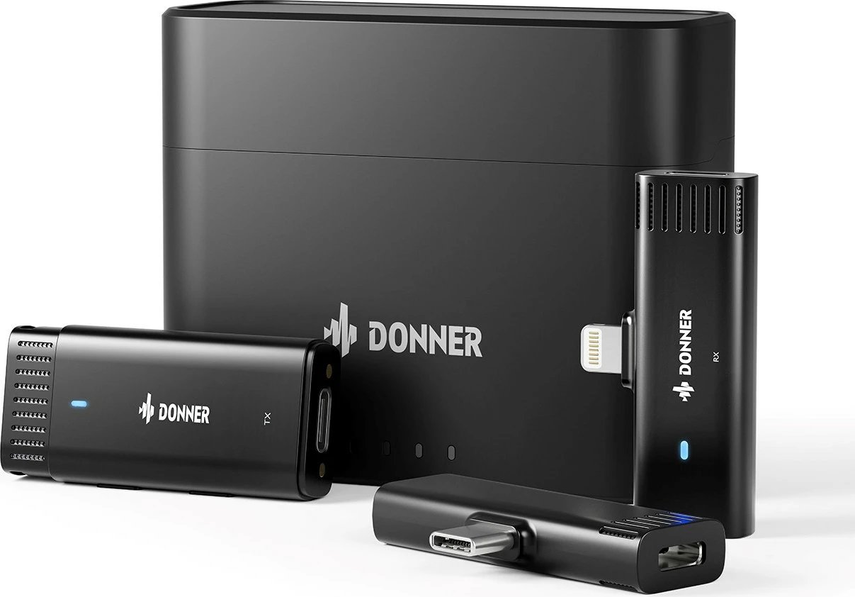 Mikrofon lavalier Donner VPM10, për pajisje iOS, i zi