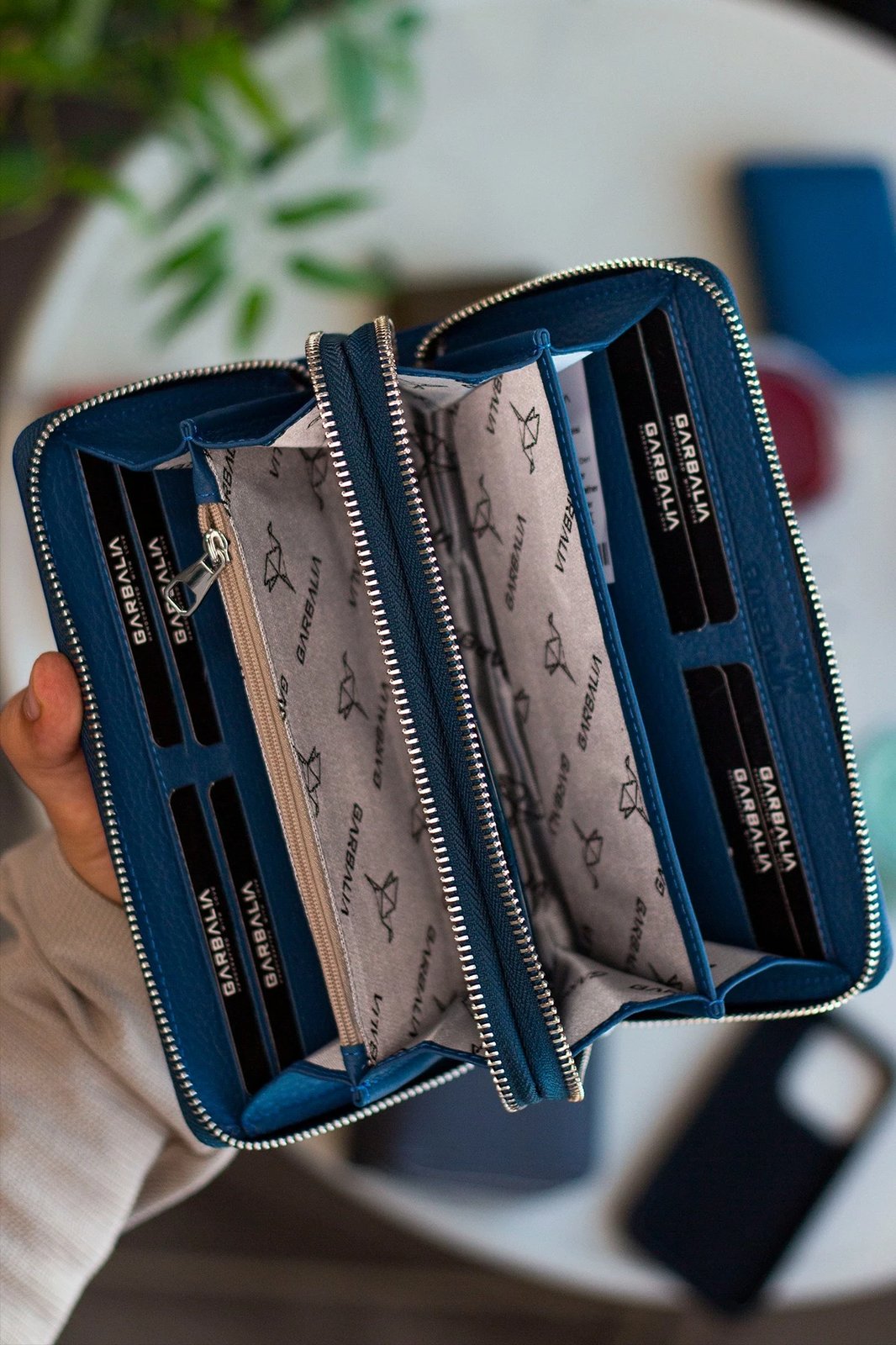 Portofol unisex, ngjyrë petrol blue, Zoozie Bags, Orleans