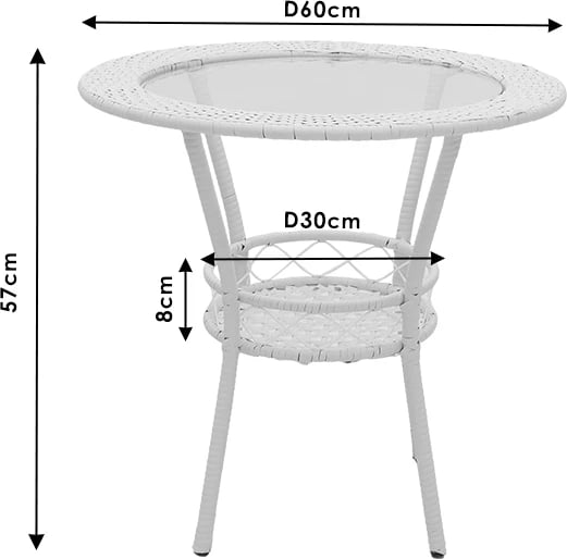 Set lounge 3 pjesë Saylor metal-pe rattan kafe