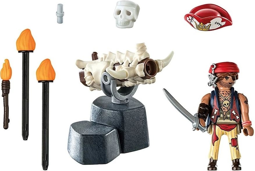 Set figurina Playmobil Pirates 71421 me top skeleti, 20 pjesë