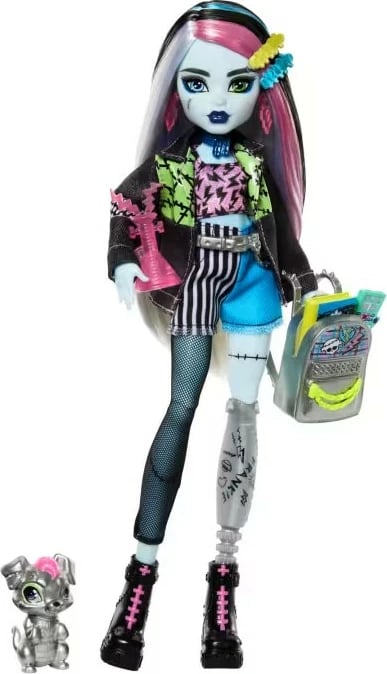 Kukull Monster High Mattel Frankie Stein me aksesorë, HXH73