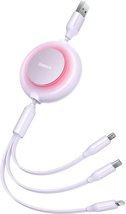 Kabllo 3-në-1 Baseus Bright Mirror 2, 1.1m, 3.5A, Purple