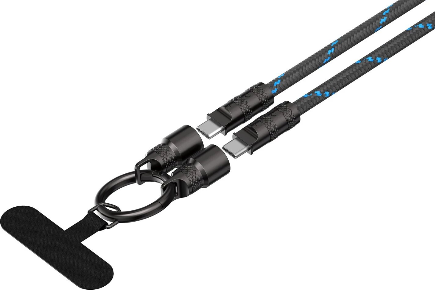 Kabllo karikimi USB C në USB C Havit CB6340, 1.2m, e zezë/blu