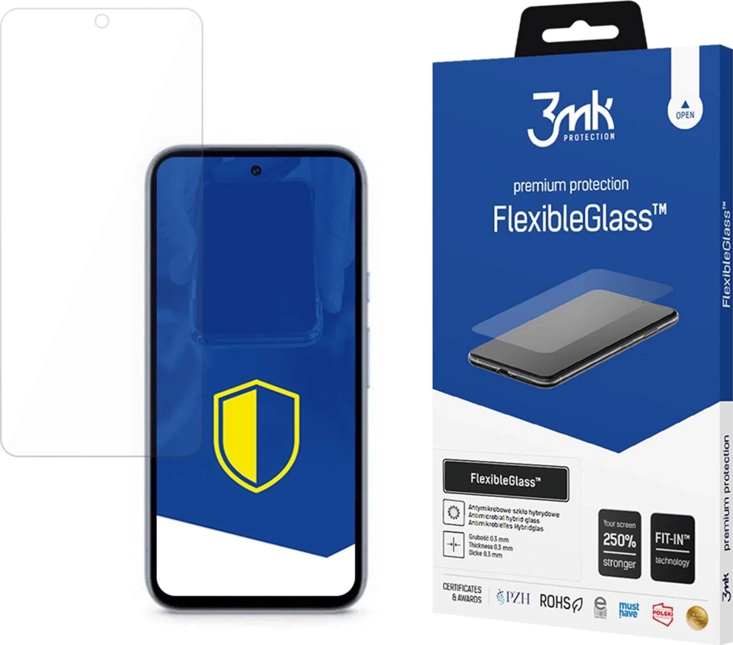 Mbështjellës xhami fleksibil 3MK Google Pixel 8A 5G, transparent