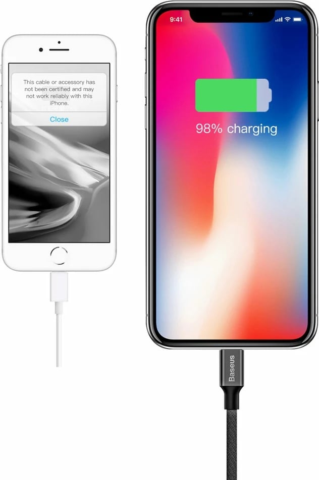 Kabllo Baseus Yiven USB në Lightning, 1.2m, e zezë