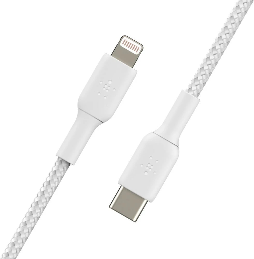 Kabëll Belkin CAA004BT1MWH, 1 m, Lightning, USB C, Bardhë