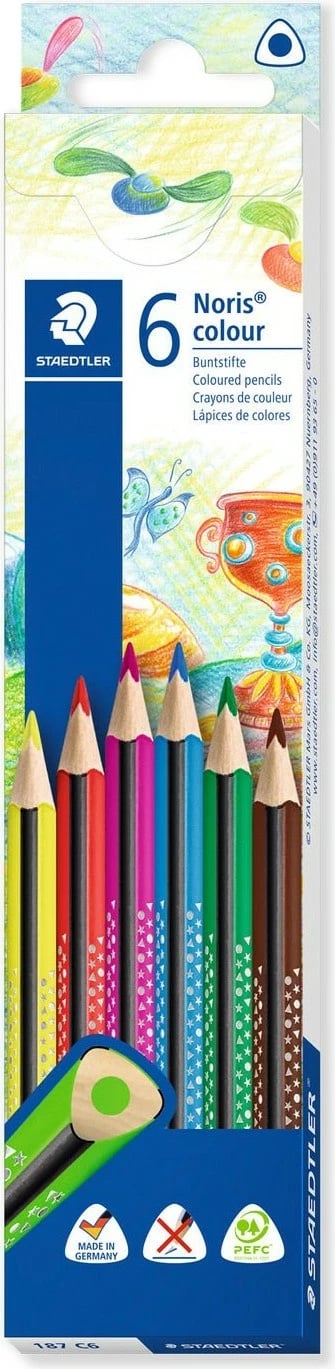 Lapsa me ngjyra Staedtler 187 C6, 6 copë, multikolor