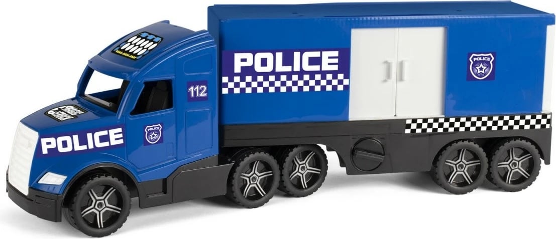 Kamion lodër policie Wader Magic Truck Action, plastikë, 81 cm, kaltër/bardhë/zezë