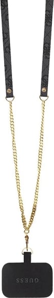 Mbështjellës Guess GUHCP13LP4TDSCPK për iPhone 13 Pro / 13, Crossbody 4G Metal Logo, i zi me rrip