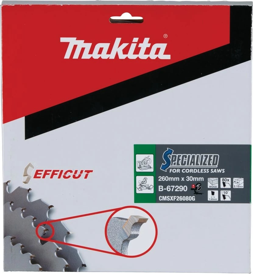 Disk prerës rrethor Makita B-67290, 26 cm, për sharrë elektrike, 1 copë