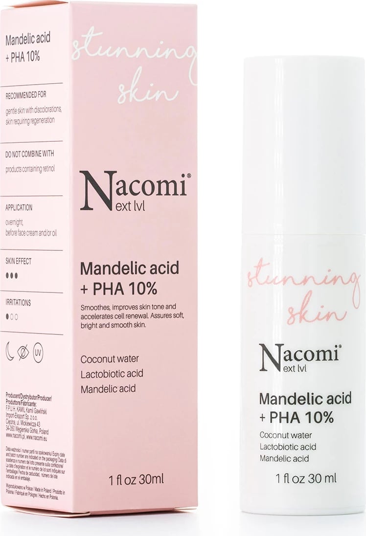 Serum për fytyrë për femra Nacomi Next Level Almond Acid + PHA 10%, 30ml