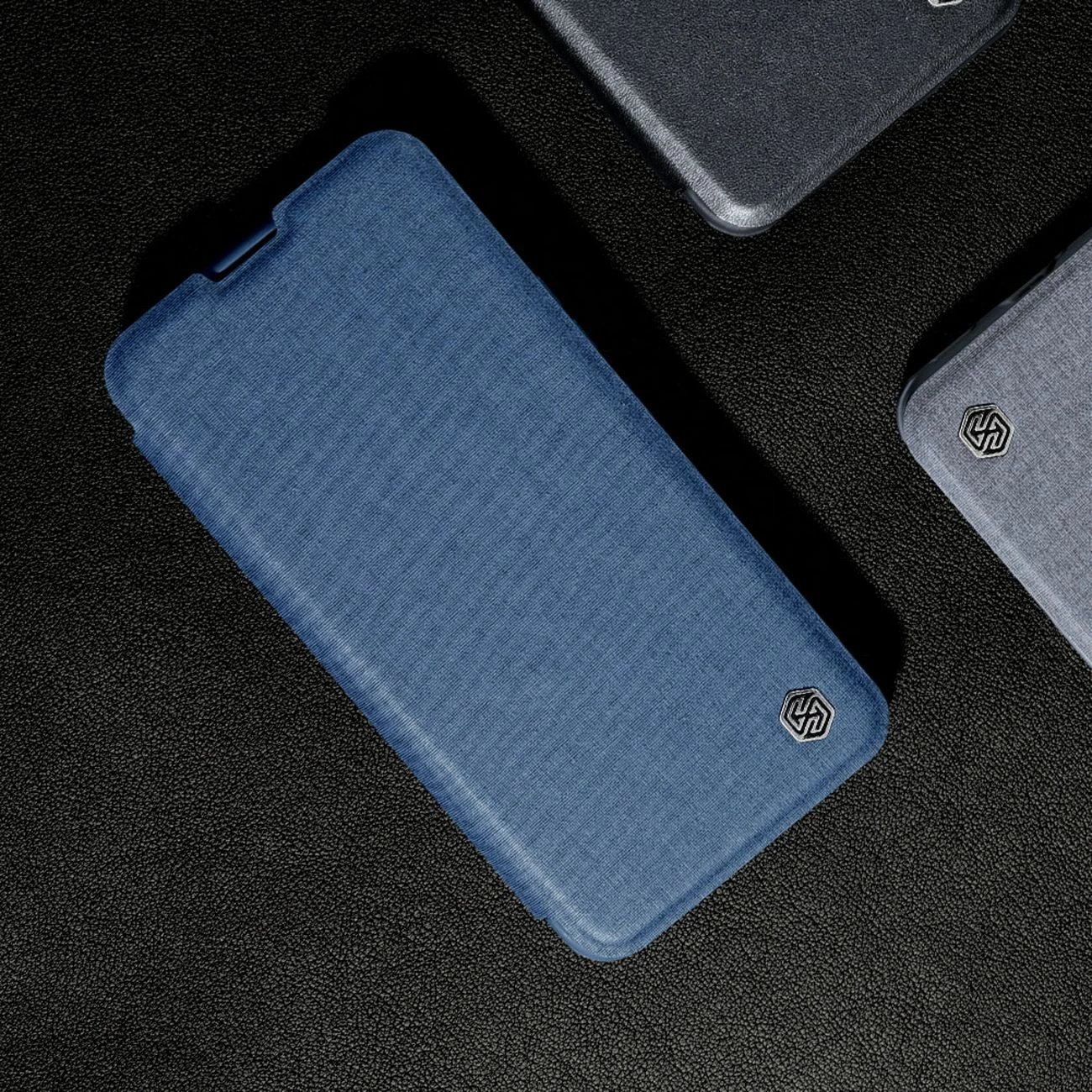 Mbështjellës Nillkin Qin Leather Pro Case për iPhone 14 Plus, me kapak dhe mbrojtje kamere, Gjelbër