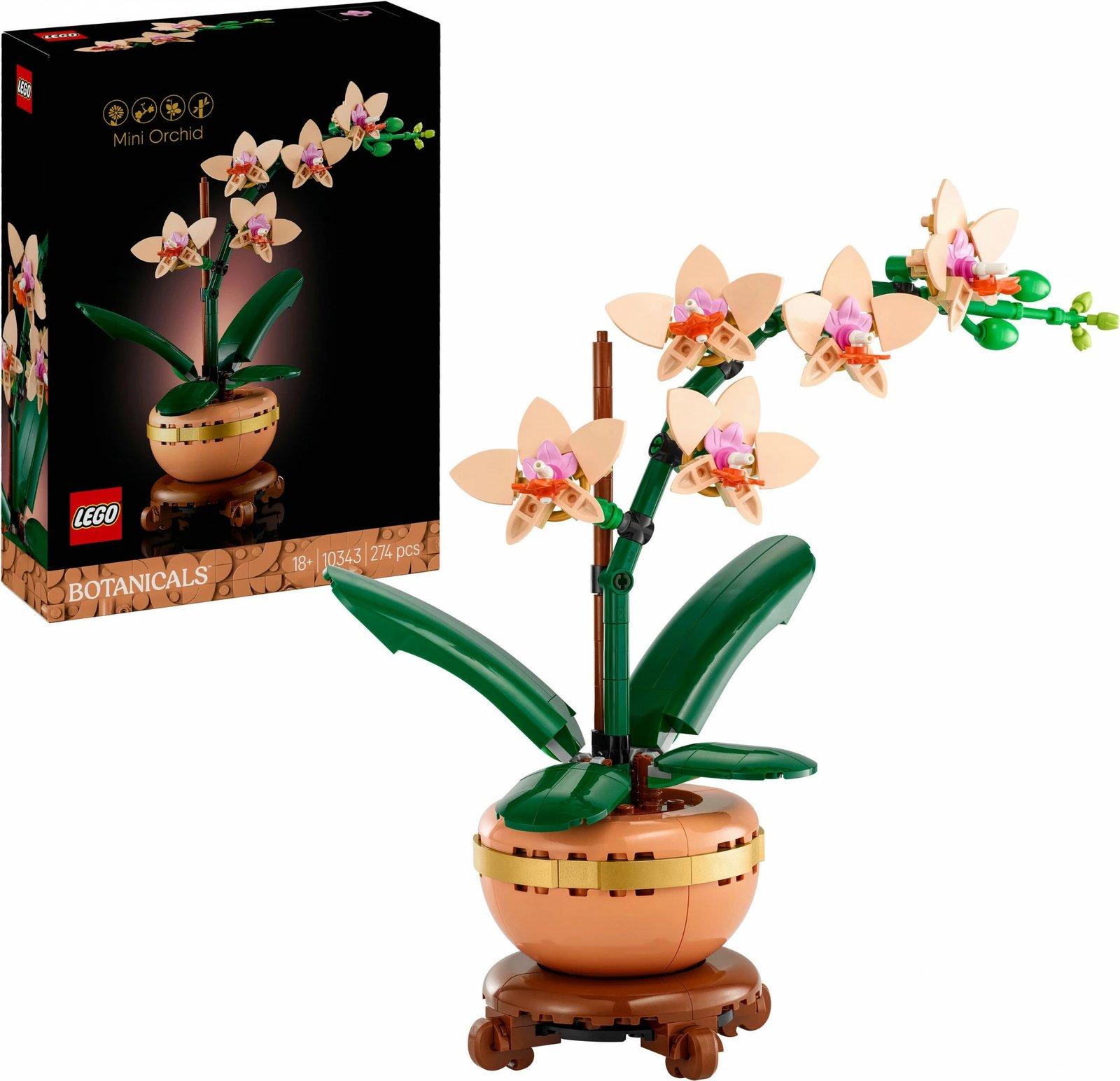 Set ndërtimi LEGO Mini Orchid, 274 pjesë, plastikë, shumëngjyrësh