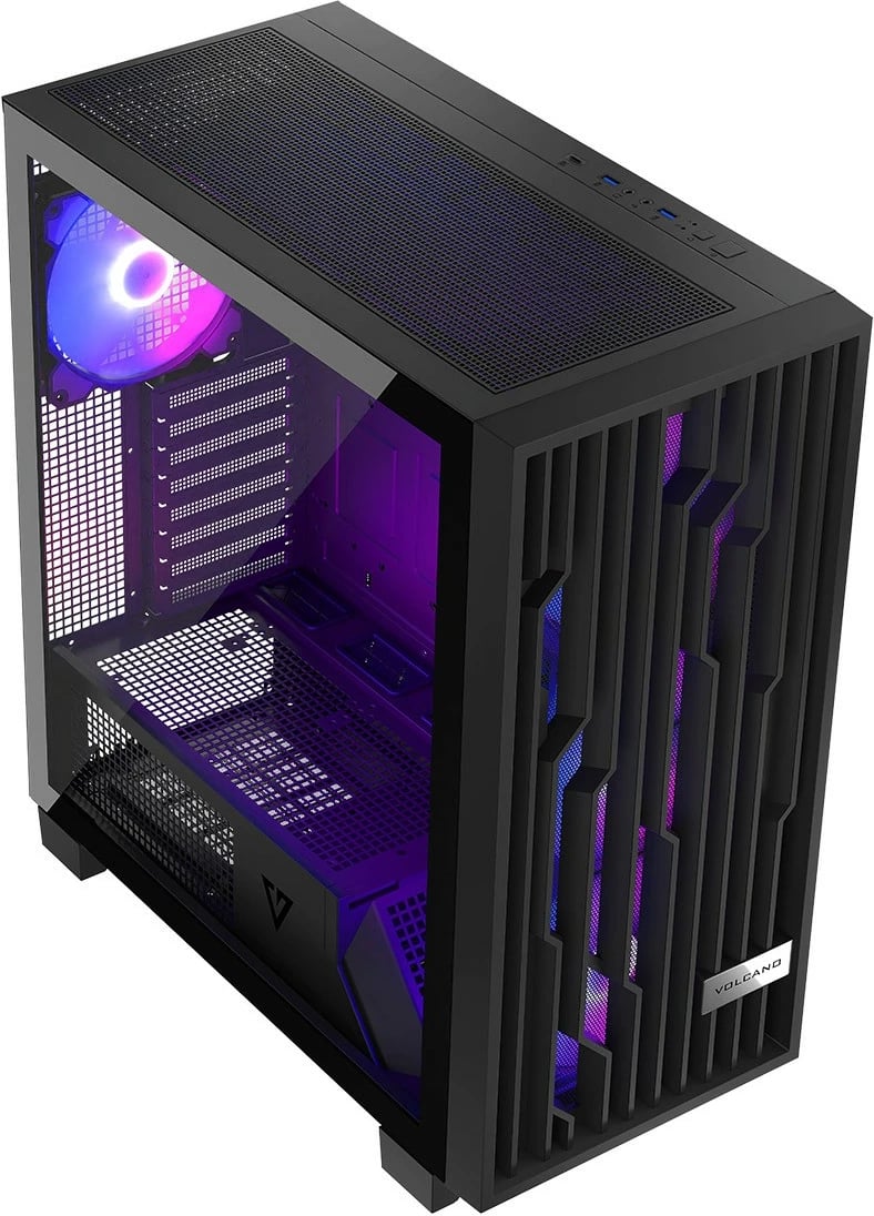 Kasë MODECOM Volcano Perun Apex ARGB Midi, e zezë