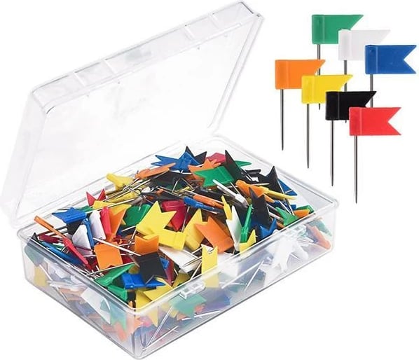 Flamuj plastikë NEXT 3.5cm 100 copë, shumëngjyrësh