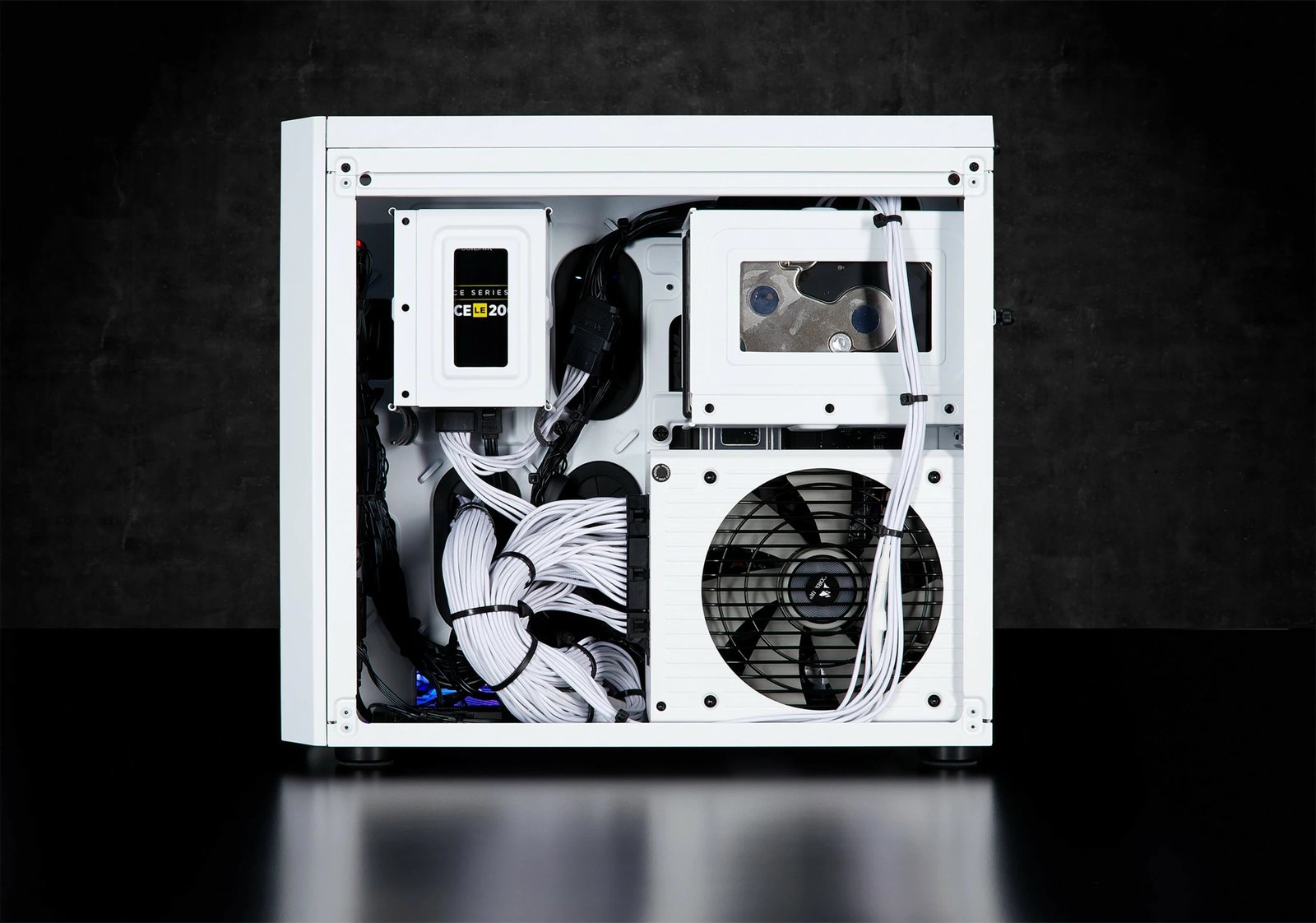 Kasë Corsair Crystal 280X, micro ATX, xham i temperuar, e bardhë
