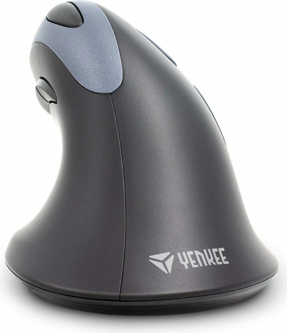 Maus ergonomik vertikal YENKEE ErgoSnug YMS 5030 ERGO, pa kabllo, USB A/USB C, i zi/gri