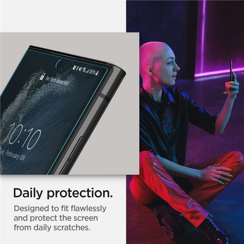 Foli mbrojtëse Spigen Neo Flex për Samsung Galaxy S22 Ultra, 2 copë