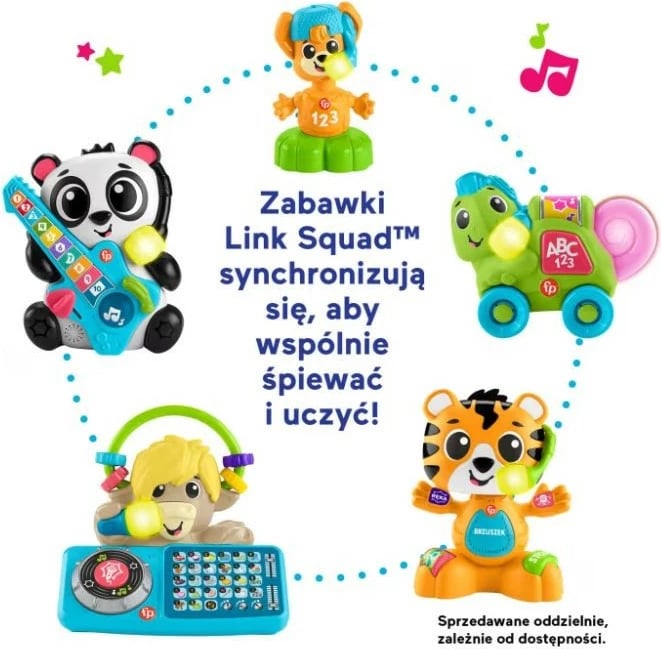Lodër edukative Fisher Price Link Squad HYL35, shumëngjyrëshe, për fëmijë 9+ muajsh