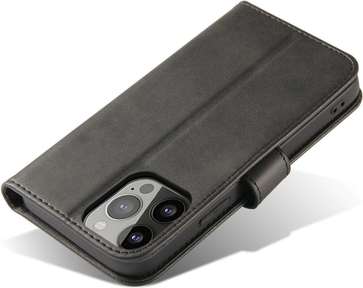 Mbështjellës Hurtel Magnet Case për Oppo A17, me kapak, portofol dhe stand, e zezë