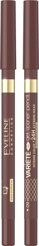 Laps për buzë Eveline Cosmetics Waterproof Gel Lip Contour Pencil 09 për femra, 1 copë