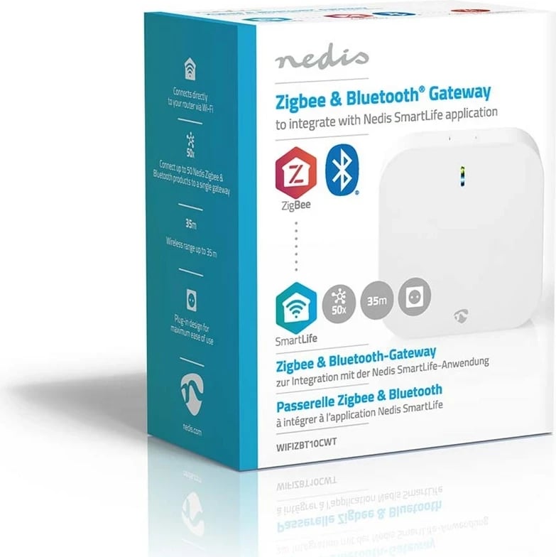 Smart home receiver Nedis WIFIZBT10CWT, Bluetooth, Bardhë