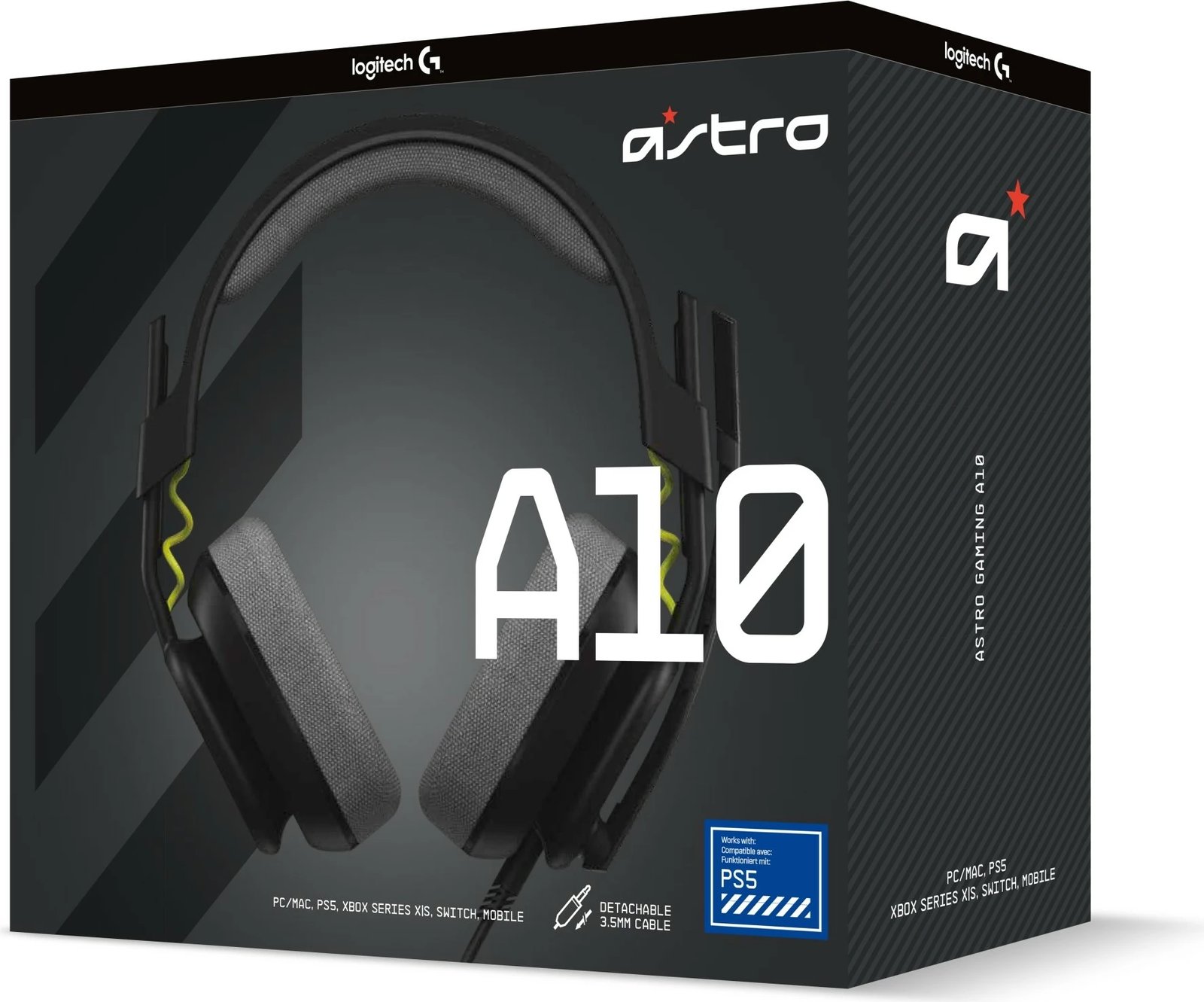 Kufje Logitech ASTRO Gaming A10, me kabllo, 20 - 20000 Hz, për lojëra, 246 g, e zezë