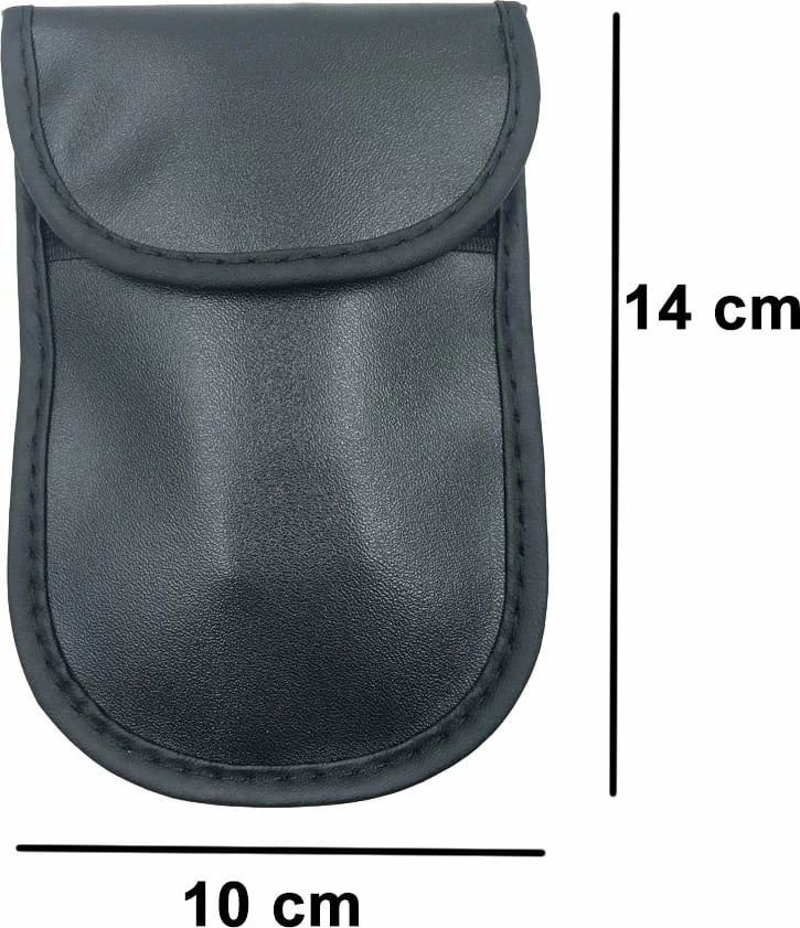 Mbështjellës kundër vjedhjes për çelësa makine Hurtel, Faraday Box, 14x10cm, i zi