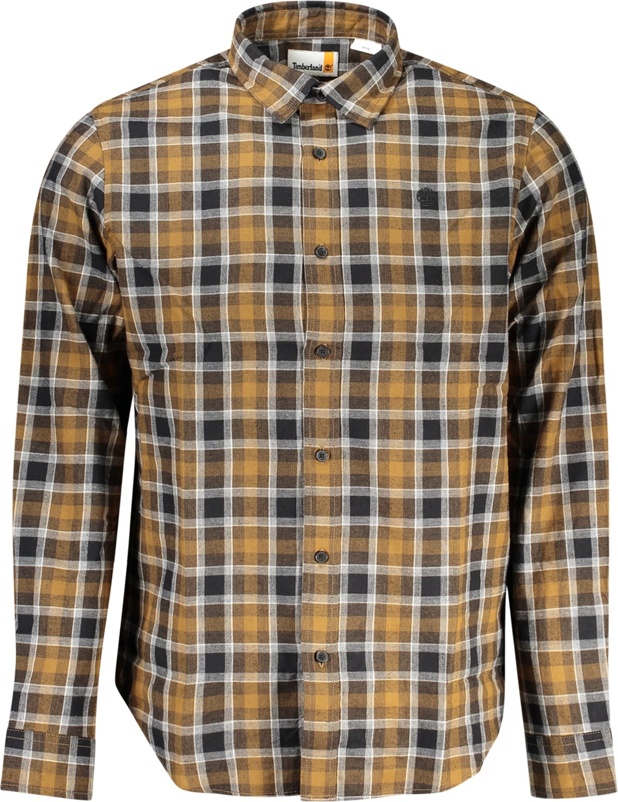 Këmishë për meshkuj Timberland me mëngë të gjata, kafe