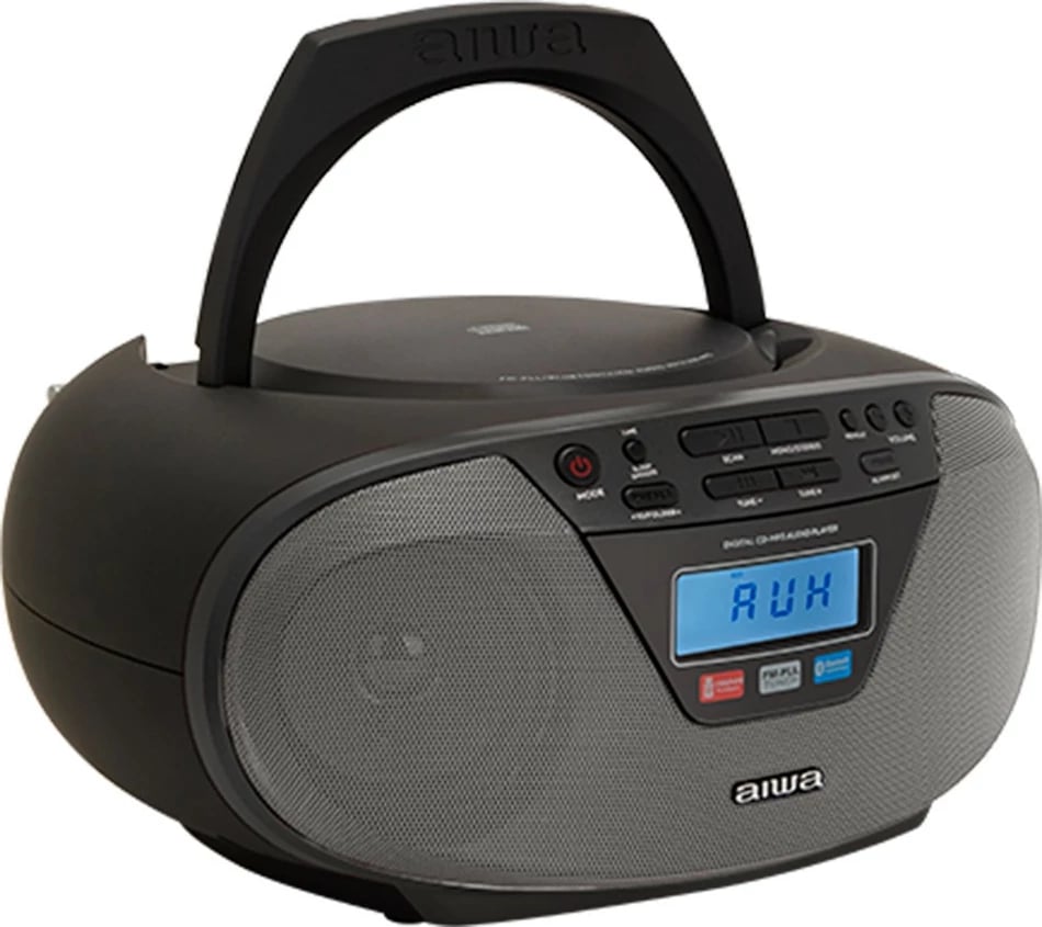 Boombox AIWA BBTU-400BK, CD/MP3, Bluetooth, USB, FM radio, E zezë/Gri