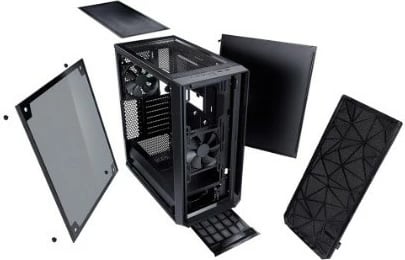 Kasë Fractal Design Meshify C, Midi Tower, ATX, ITX, micro ATX, E zezë Kasë Fractal Design Meshify C, Midi Tower, ATX, ITX, micro ATX, E zezë