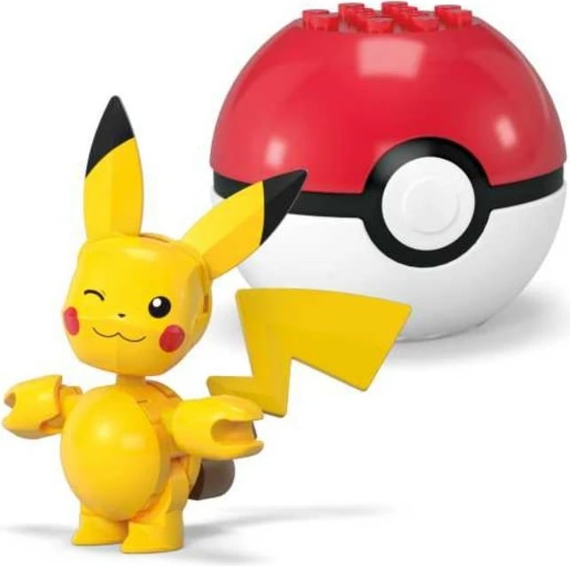 Set lodrash ndërtimi Mega Bloks Pokemon HXP11/JCT43, 42 pjesë, Pikachu dhe Ditto